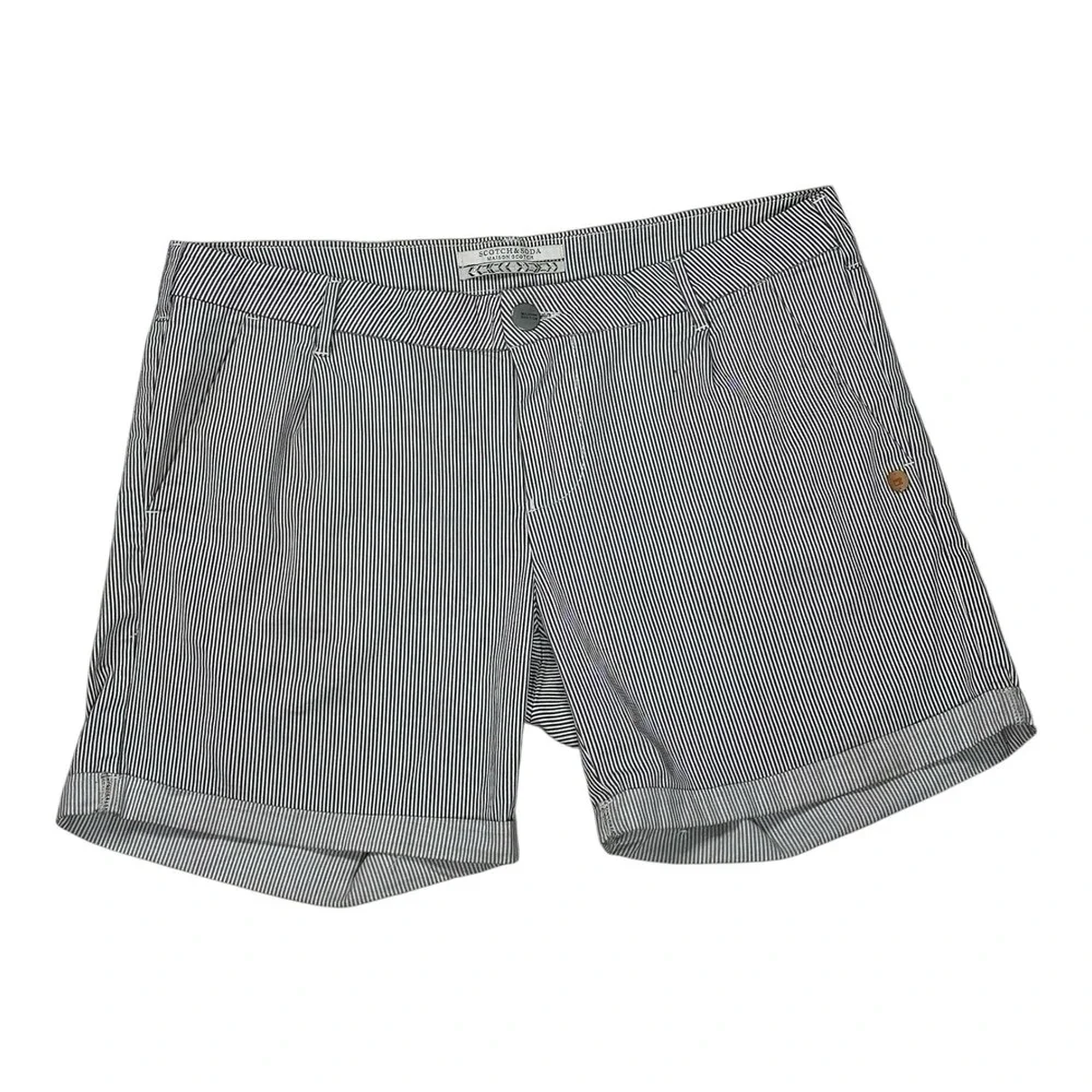 Scotch & Soda Maison Scotch Size 29 Grey/White Striped Bermuda Shorts